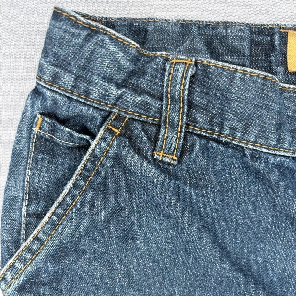 Old Navy Boys Denim Painter’s Shorts with Adjustable Waist Tabs | Size 7